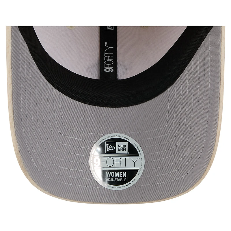 Women's New Era Cream Detroit Lions Comfy 9FORTY Adjustable Hat