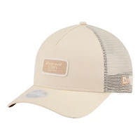 Women's New Era  Cream Detroit Lions Tonal Patch M-Crown A-Frame 9FORTY Trucker Adjustable Hat