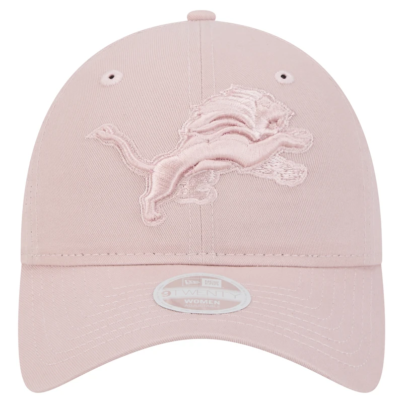 Casquette ajustable Main 9TWENTY Detroit Lions rose clair New Era pour femme