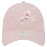 Casquette ajustable Main 9TWENTY Detroit Lions rose clair New Era pour femme