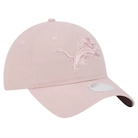 Casquette ajustable Main 9TWENTY Detroit Lions rose clair New Era pour femme