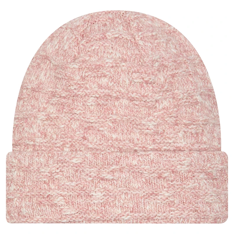 Women's New Era Pink Detroit Lions Metallic Cuffed Knit Hat