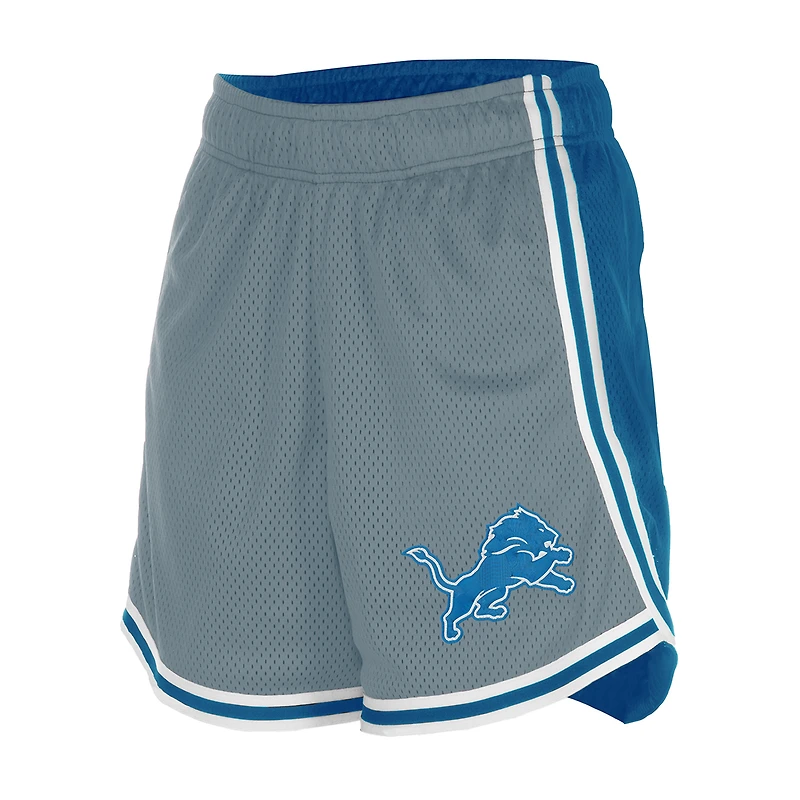 Women's New Era Silver/Blue Detroit Lions Sport Classics Mesh Shorts