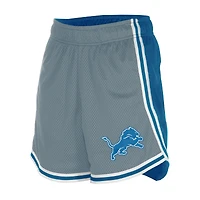 Women's New Era Silver/Blue Detroit Lions Sport Classics Mesh Shorts