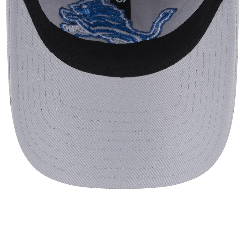 Casquette ajustable Main Core Classic 2.0 9TWENTY pour femme New Era Silver Detroit Lions