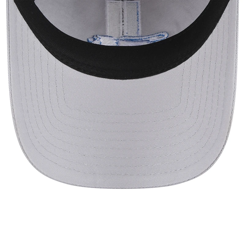 Women's New Era  Silver Detroit Lions Throwback Main Core Classic 2.0 9TWENTY Adjustable Hat