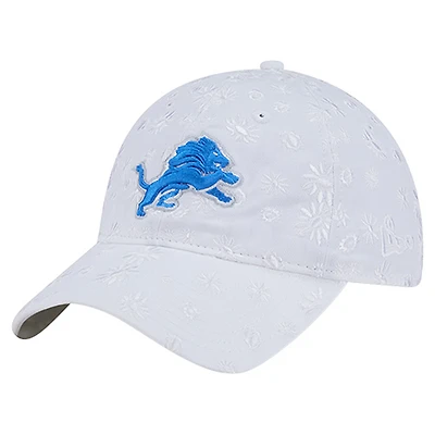 Women's New Era  White Detroit Lions Floral 9TWENTY Adjustable Hat