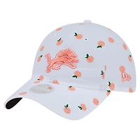 Casquette ajustable 9TWENTY blanche à motif fruité des Lions de Detroit de New Era pour femme