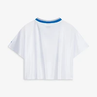 Women's New Era White Detroit Lions Sport Classics Boxy Cropped Fashion Jersey