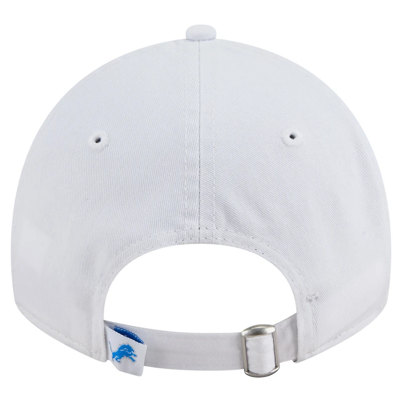 Women's New Era White Detroit Lions Team Fan 9TWENTY Adjustable Hat