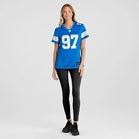 Maillot de match Nike Aidan Hutchinson des Detroit Lions pour femme, bleu, bleu