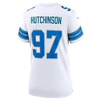 Maillot de match Nike Aidan Hutchinson des Detroit Lions blanc pour femme