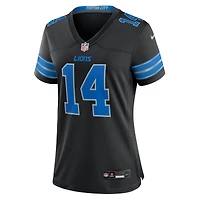 Maillot Nike Amon-Ra St. Brown noir pour femme des Detroit Lions 2e match alternatif