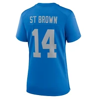 Maillot de match alternatif Nike Amon-Ra St. Brown bleu Detroit Lions pour femme