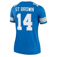Haut de performance Nike Amon-Ra St. pour femme, marron et bleu, légende des Lions Detroit