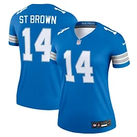 Haut de performance Nike Amon-Ra St. pour femme, marron et bleu, légende des Lions Detroit