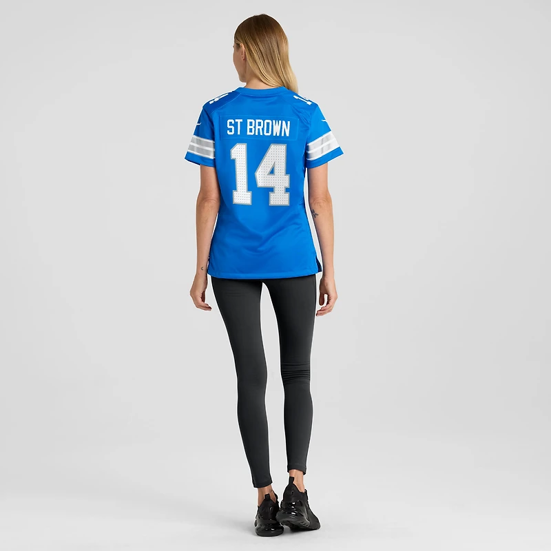 Women's Nike Amon-Ra St. Brown Blue Detroit Lions Team Game Jersey