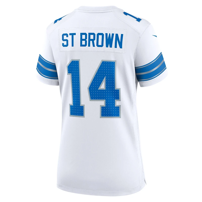 Maillot de match blanc Nike Amon-Ra St. Brown des Detroit Lions pour femme