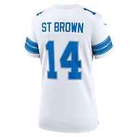 Maillot de match blanc Nike Amon-Ra St. Brown des Detroit Lions pour femme