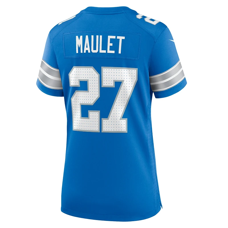 Women's Nike Arthur Maulet  Blue Detroit Lions Team Game Jersey