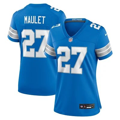 Women's Nike Arthur Maulet  Blue Detroit Lions Team Game Jersey