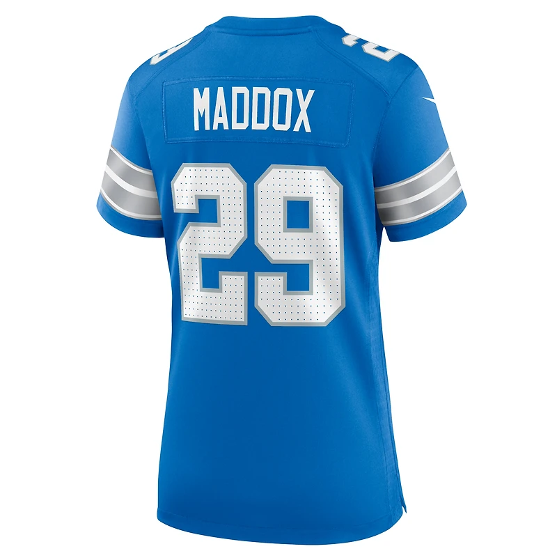Maillot Nike Avonte Maddox bleu pour femme des Lions de Détroit