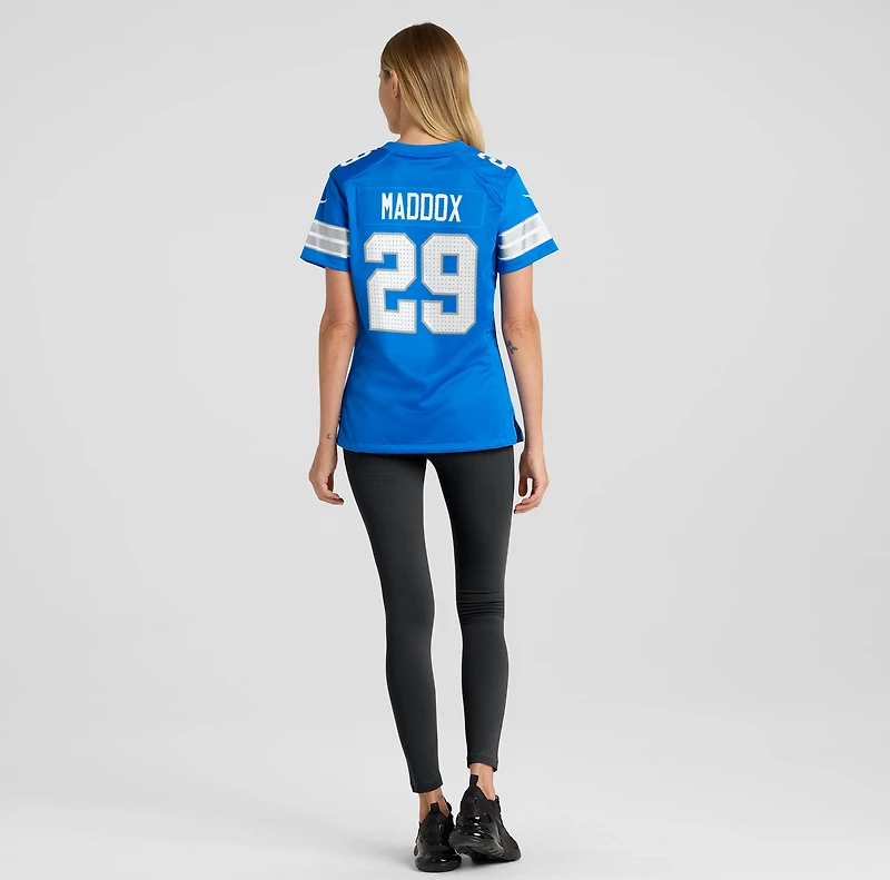 Women's Nike Avonte Maddox  Blue Detroit Lions Team Game Jersey