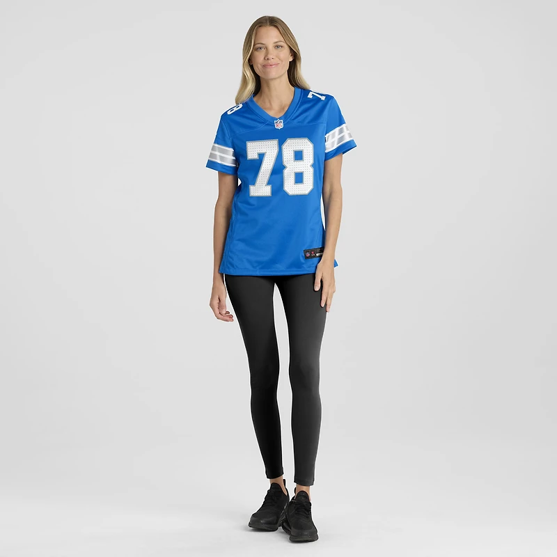 Maillot de match Nike Ben Bartch bleu des Lions Détroit pour femmes