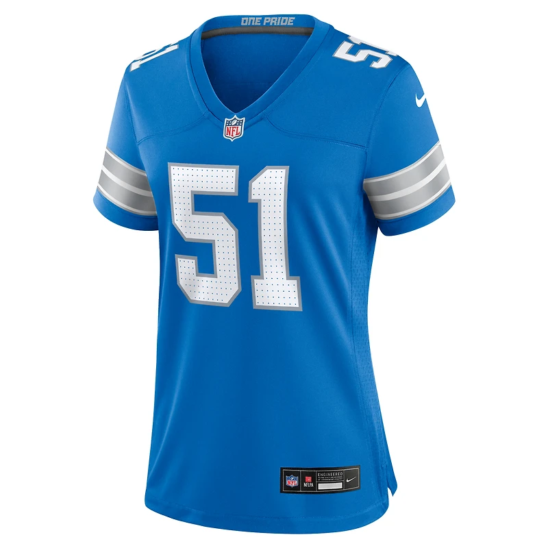Women's Nike Ben Niemann  Blue Detroit Lions Team Game Jersey