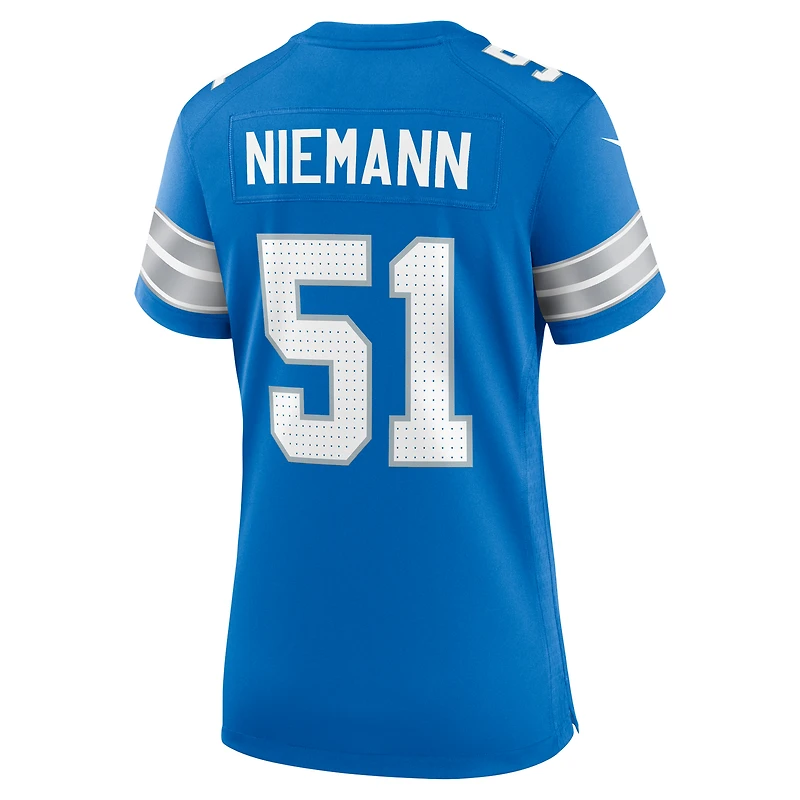 Women's Nike Ben Niemann  Blue Detroit Lions Team Game Jersey