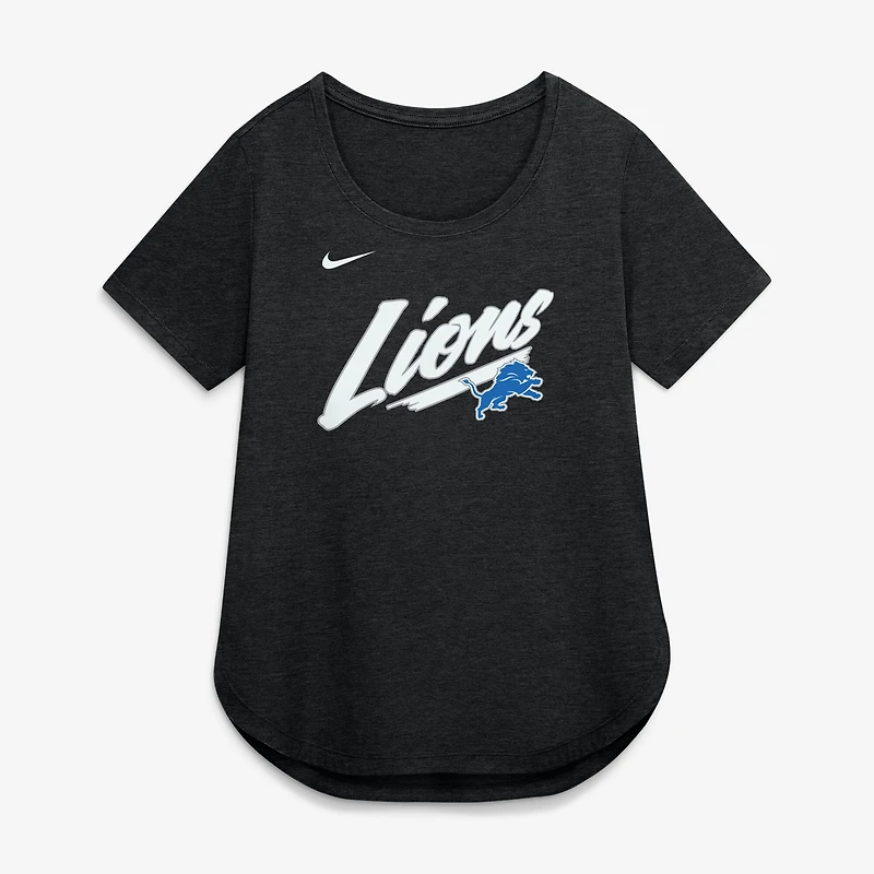 T-shirt Nike noir Detroit Lions Primetime pour femme