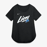 T-shirt Nike noir Detroit Lions Primetime pour femme