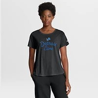 T-shirt Nike noir à trois bandes Detroit Lions pour femme