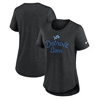T-shirt Nike noir à trois bandes Detroit Lions pour femme
