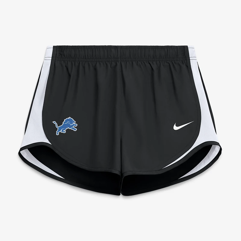 Short Nike Detroit Lions Tempo Dri-FIT pour femme, noir