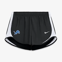 Short Nike Detroit Lions Tempo Dri-FIT pour femme, noir