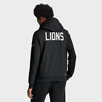 Women's Nike Black Detroit Lions Throwback Sideline Standard Issue Dri-FIT Hoodie