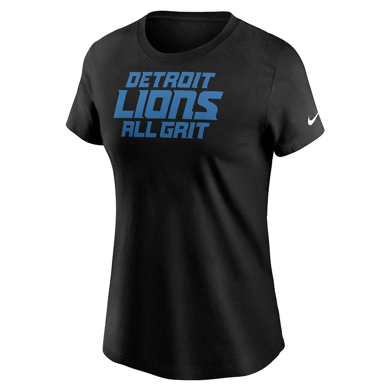 T-shirt Nike noir pour femme des Lions de Detroit Winning Dreams