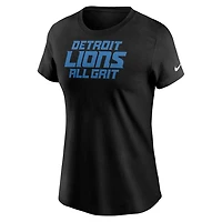 T-shirt Nike noir pour femme des Lions de Detroit Winning Dreams