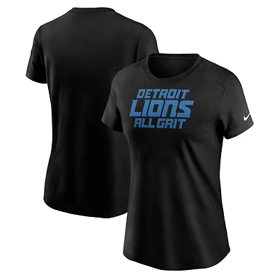Women's Nike Black Detroit Lions Winning Dreams T-Shirt