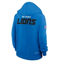 Women's Nike Blue Detroit Lions 2025 Sideline Standard Issue Initial Home Dri-FIT Hoodie