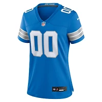 Maillot de match personnalisé Nike bleu Detroit Lions pour femme