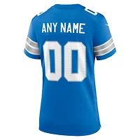 Maillot de match personnalisé Nike bleu Detroit Lions pour femme