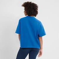 Women's Nike Blue Detroit Lions Essential Script Relaxed Boxy T-Shirt