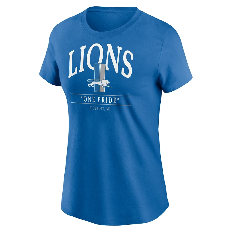 T-shirt Nike bleu Detroit Lions Hometown Local Pack pour femme