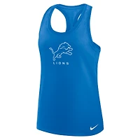 Débardeur Nike Detroit Lions bleu Hurry Up Tri-Blend Dri-FIT pour femme