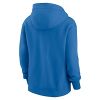 Sweat à capuche entièrement zippé Nike Detroit Lions Phoenix Rewind bleu pour femme