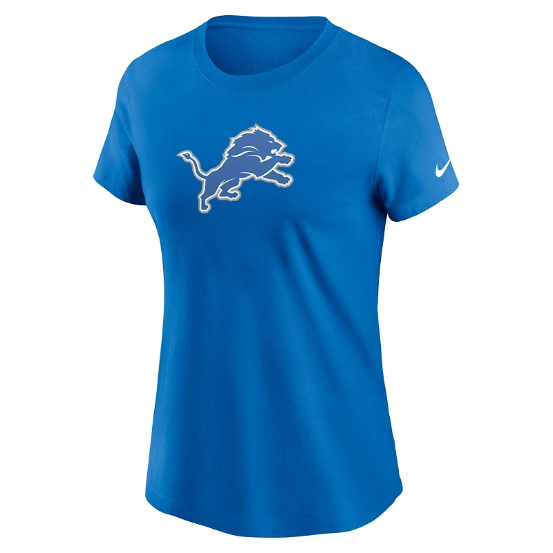 T-shirt Nike bleu avec logo principal des Lions de Detroit pour femme