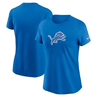 T-shirt Nike bleu avec logo principal des Lions de Detroit pour femme