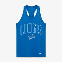 Women's Nike Blue Detroit Lions Primetime Tri-Blend Dri-FIT Tank Top